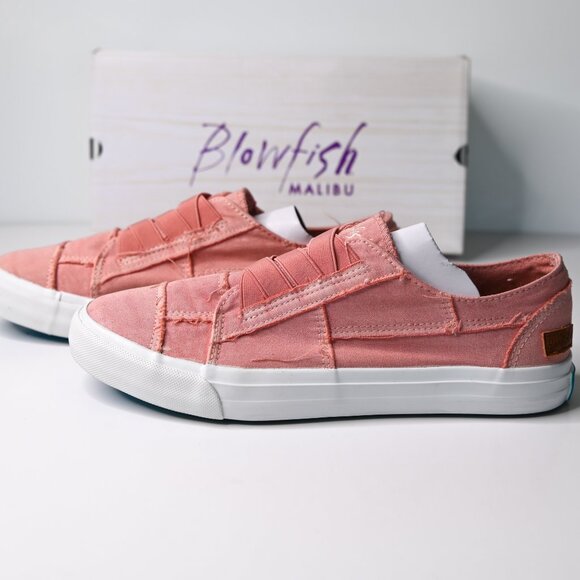 BLOWFISH MALIBU Women's Pink Marley Slip On Washed Canvas Sneaker - Size 10 - Picture 8 of 13